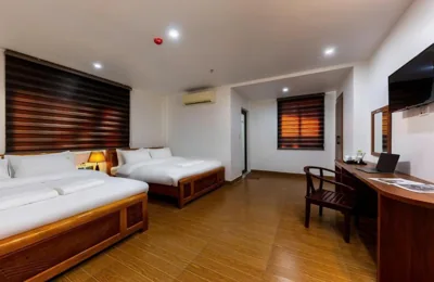 Zweibettzimmer mit eigenem Bad — Cat Ba Hong Kong Cozy Stay